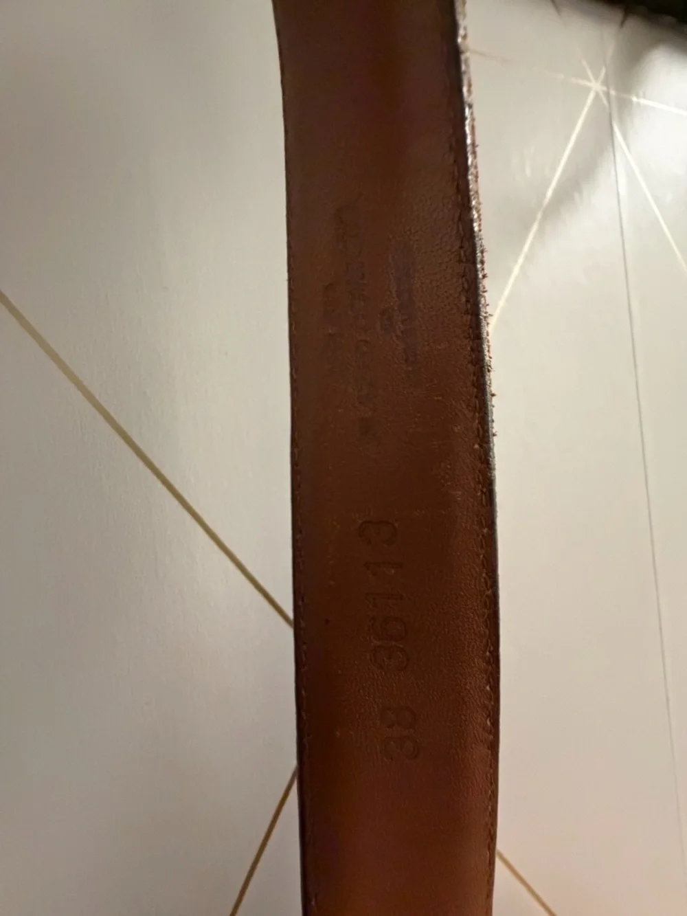 Vintage Brighton Brown Leather Belt Brass Buckle 38 Made USA Classic